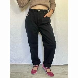 Cruel Girl | 90s Y2k Black Curvy High-Rise Straight Leg Jeans